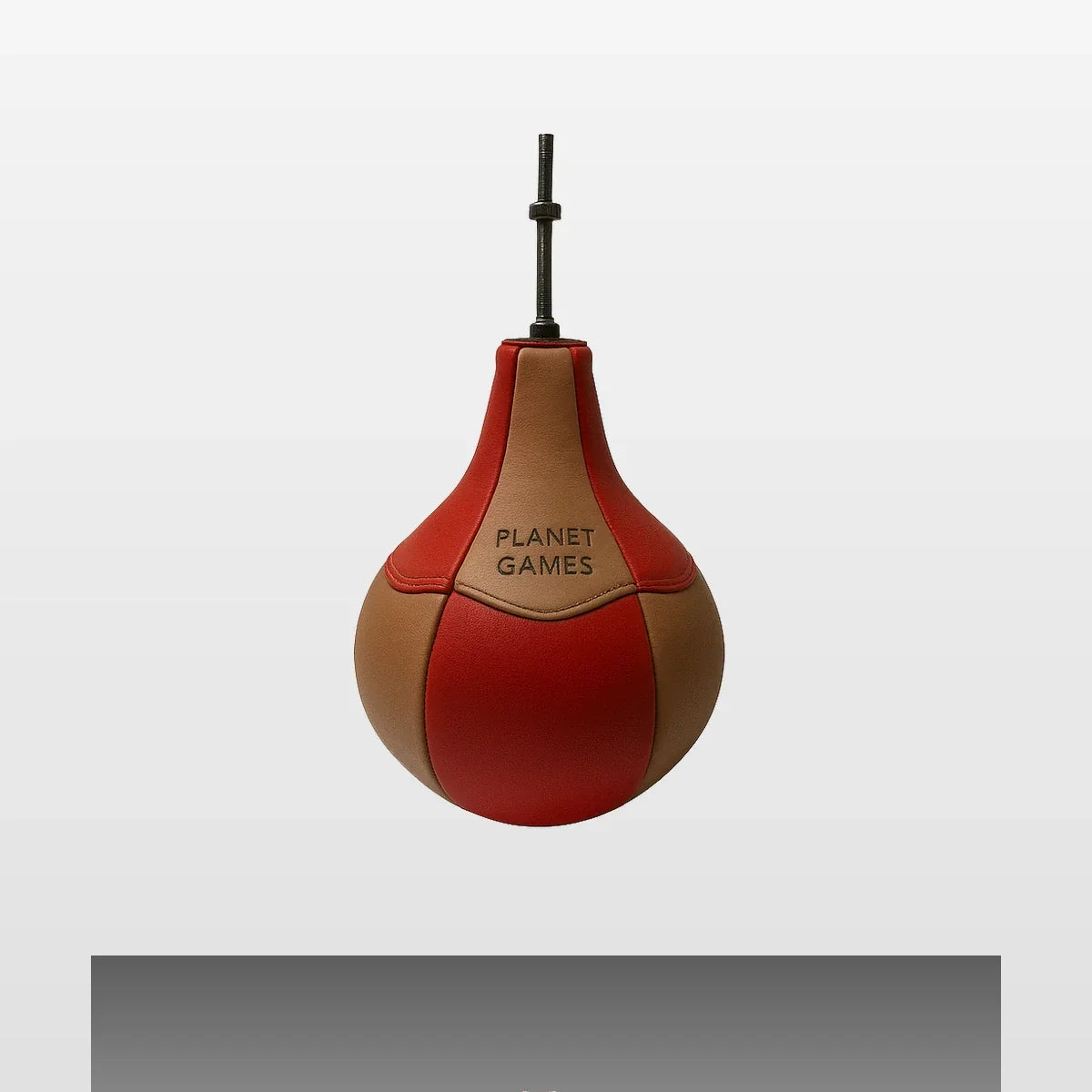 Red and brown boxing machine punching ball spare part on white background