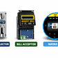 Coin selector, bill acceptor, and Nayax NFC payment systems for arcade machines